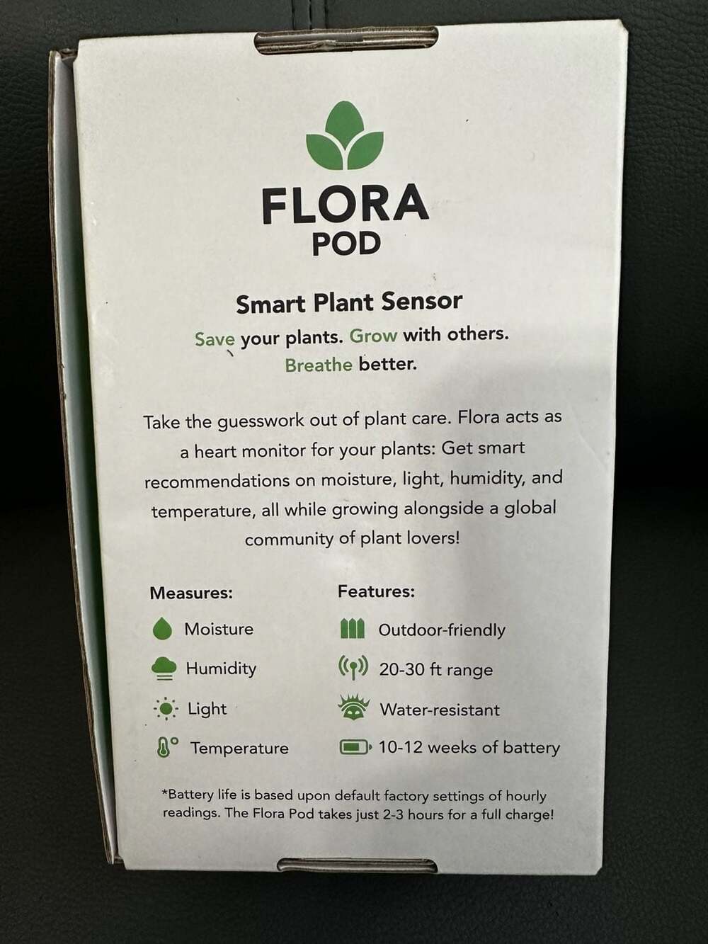 Flora Pod Smart Plant Sensor - Moisture, Light, Humidity & Temp Monitor - Picture 2 of 15